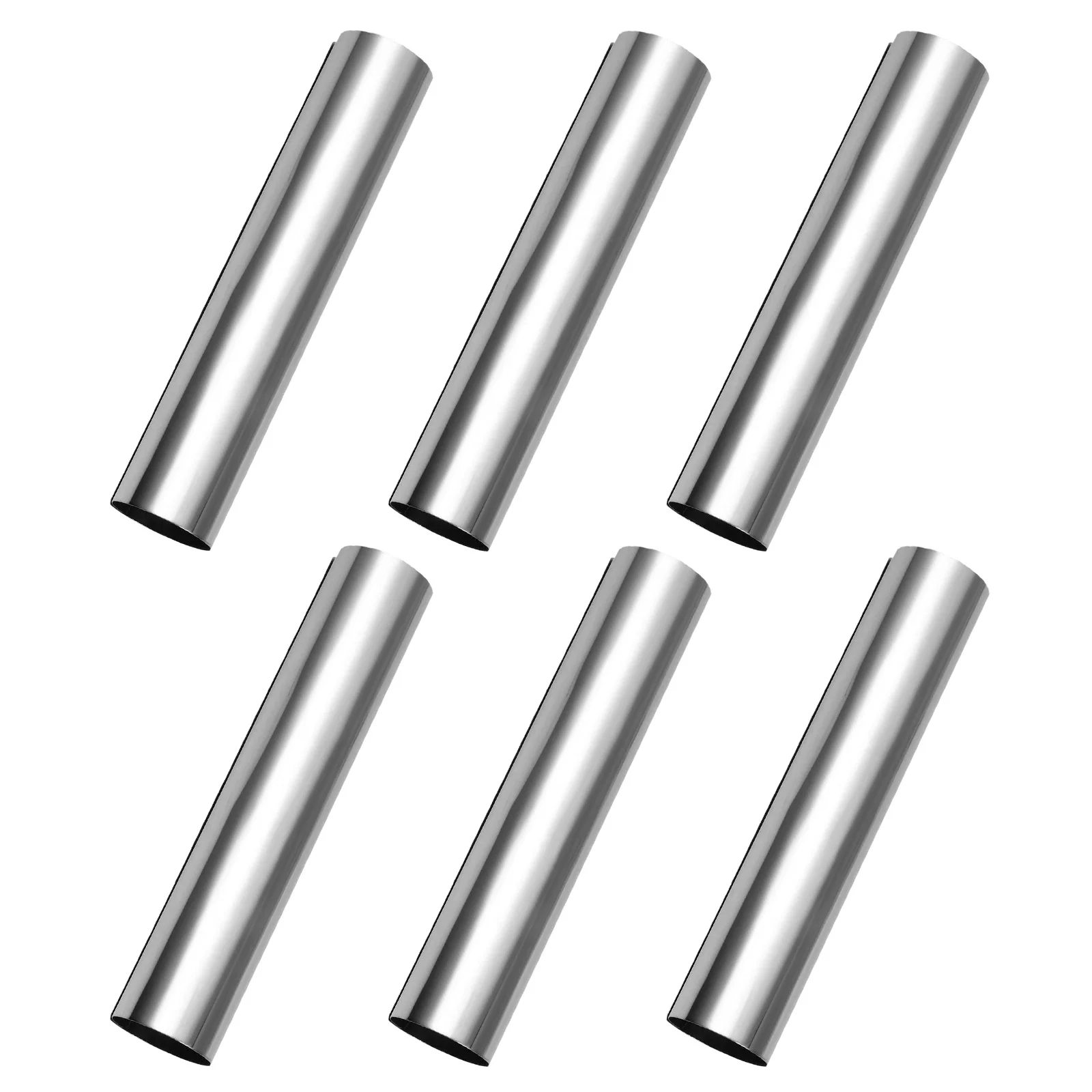 

6pcs Stainless Steel Large Cylindrical Baking Tubes For Cannoli Shells Reusable Cream Horn Molds Easy Clean Pastry Tools Extra