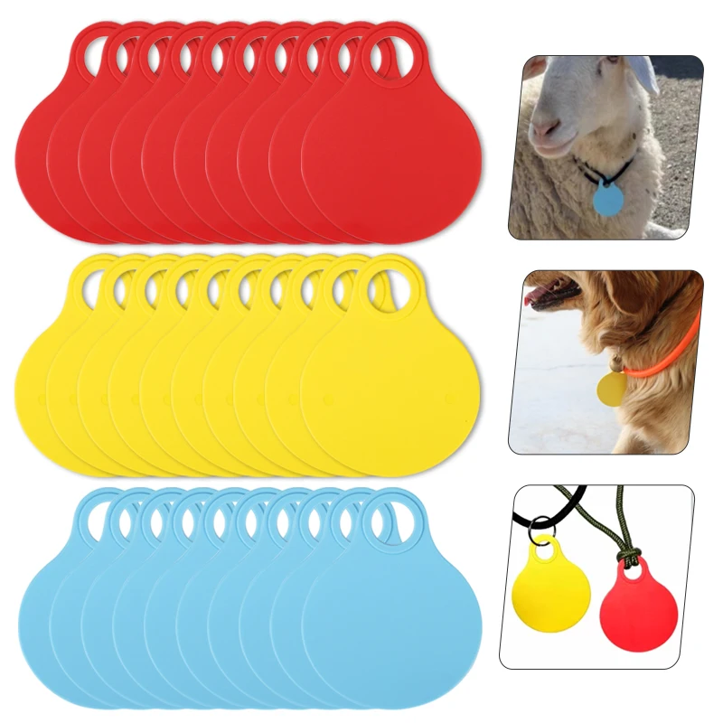 50Pcs Livestock Cow Identification Ear Tags Large Size for Cattle Cows Pigs Goat TPU Precision Ear Tags No Word