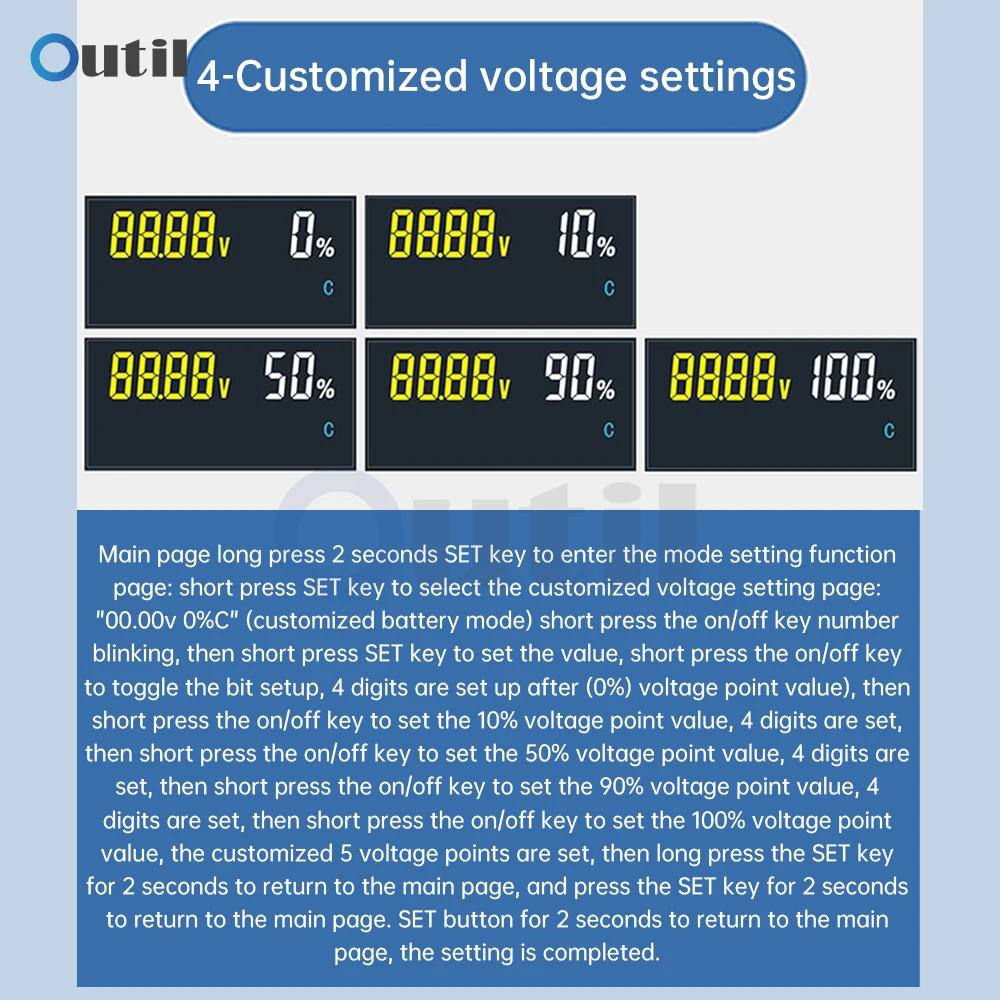 6139 digitální displej elektrické napětí indikátor baterie obecná stejnosměrný 7-100V acid/ternary lithium/lithium žehlička baterie schopnost  detektor