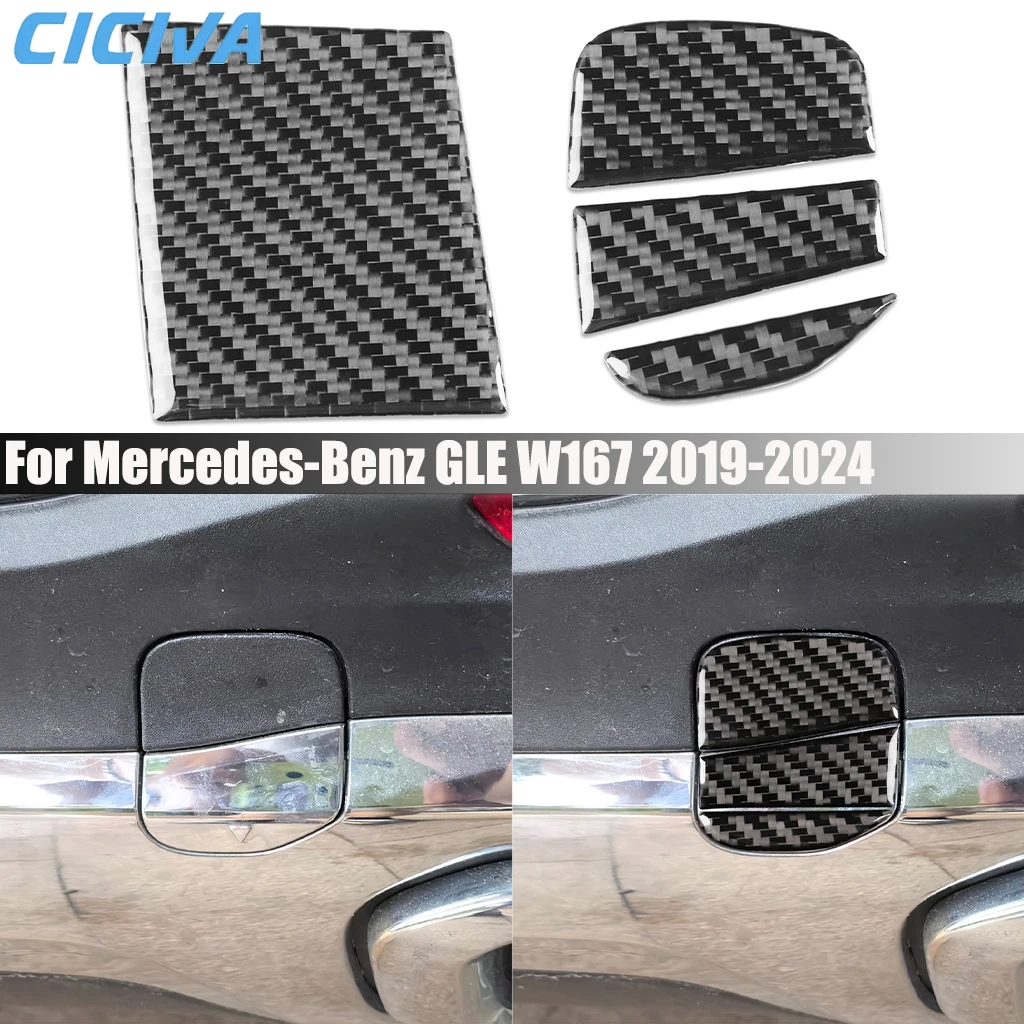 

Carbon Fiber Car Accessories Towing Hook Panel Decorative Interior Cover Trim Sticker For Mercedes-Benz GLE W167 2019-2024