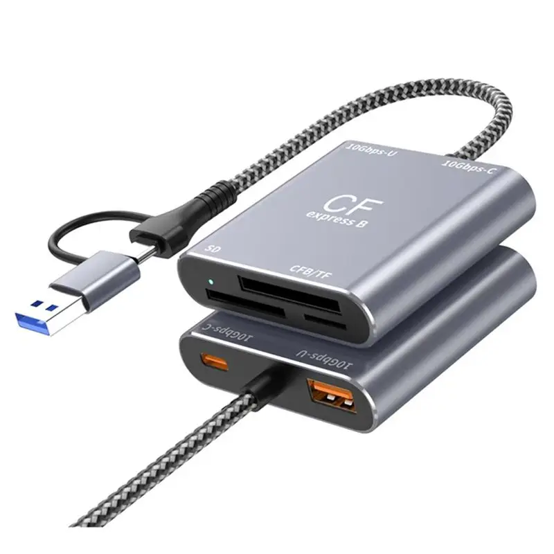 

Высокоскоростной кардридер BOFO Cfexpress 3-в-1 Type-A SD TF USB3.2 Gen2 10 Гбит/с USB-C Hub B