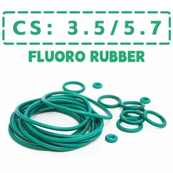 Thickness CS3.5/5.7mm Green FKM O-ring FPM fluorine rubber sealing gasket rubber washer ring wholesale in specifications