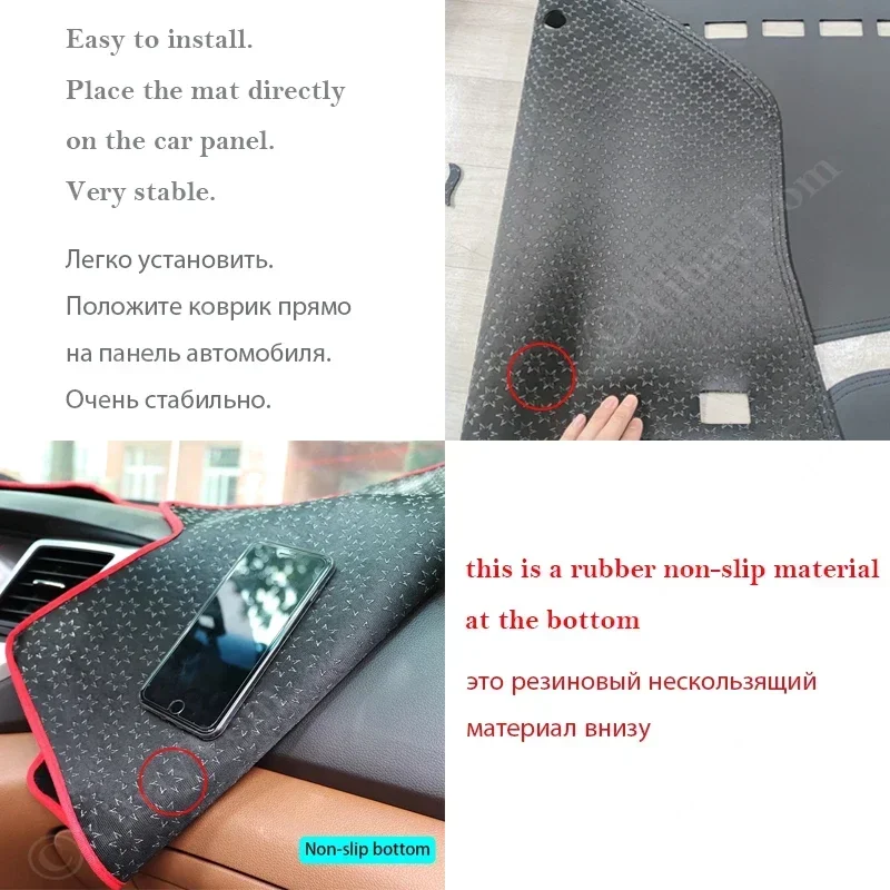 for Toyota Auris 2012~2018 E180 180 Scion iM Corolla Anti-Slip Leather Mat Dashboard Cover Pad Sunshade Dash Carpet Accessories