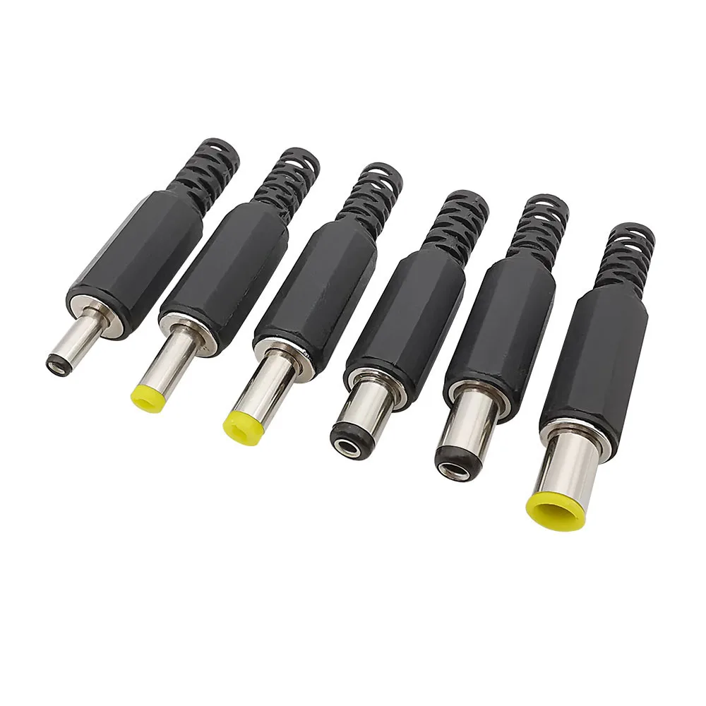 Wtyczka męska DC Power 3,5x1,3mm 4,0x1,7mm 4,8x1,7mm 5,5x2,1mm 5,5x2,5mm 6,5x4,4mm Adapter ładowania wtyczki lutownicze Jack złącze DC