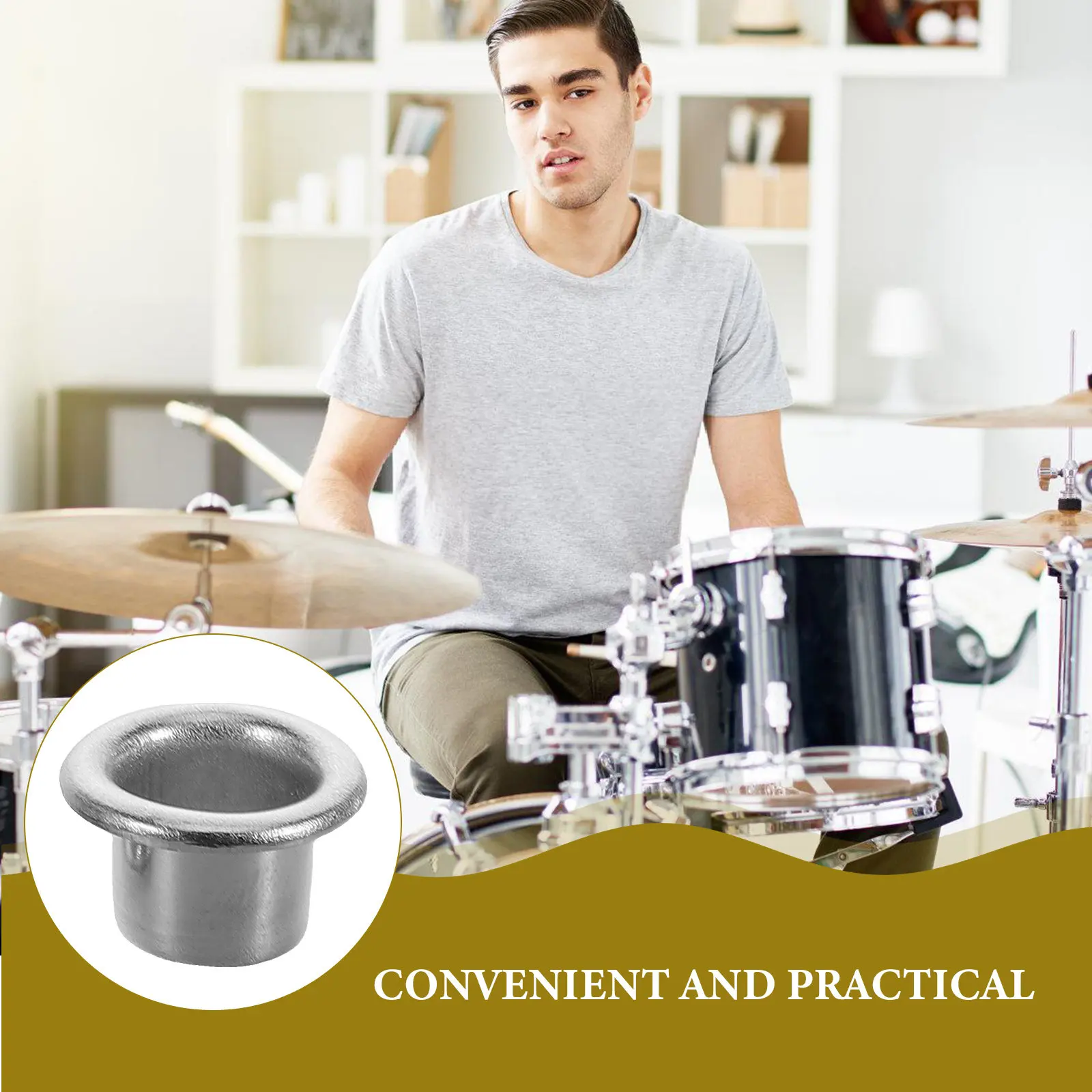 20pcs Drum Vent Cap 9*9mm For Snare Drum Kit Metal Drum Ventilation Valve Drum Air Hole Enhance Performance Drum Accessories