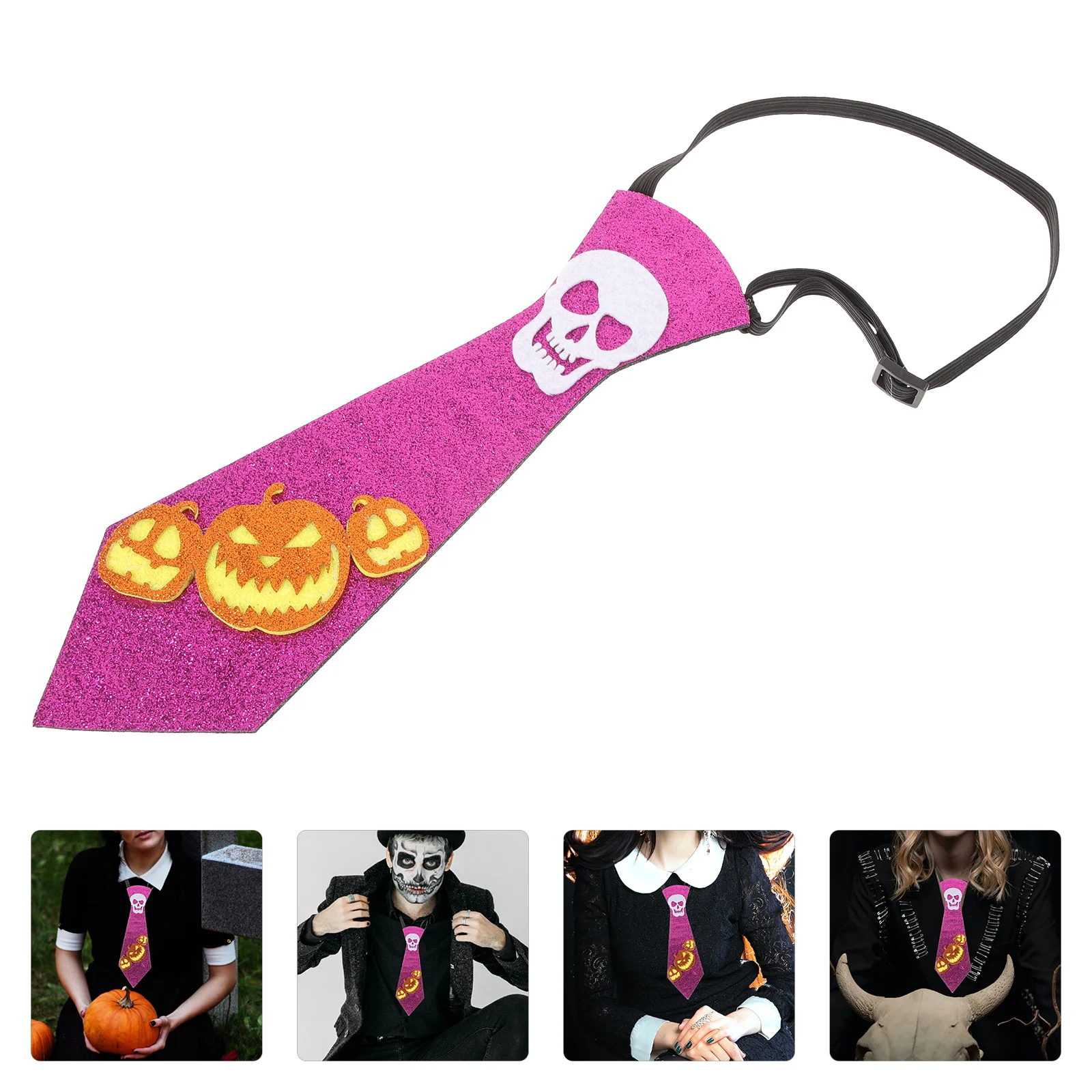 Koszulka z motywem Halloween, dyniowa czaszka, mucha, rekwizyt do cosplayu, łatwa w noszeniu, unisex, dekoracja na szyję, akcesorium do kostiumu festiwalowego.