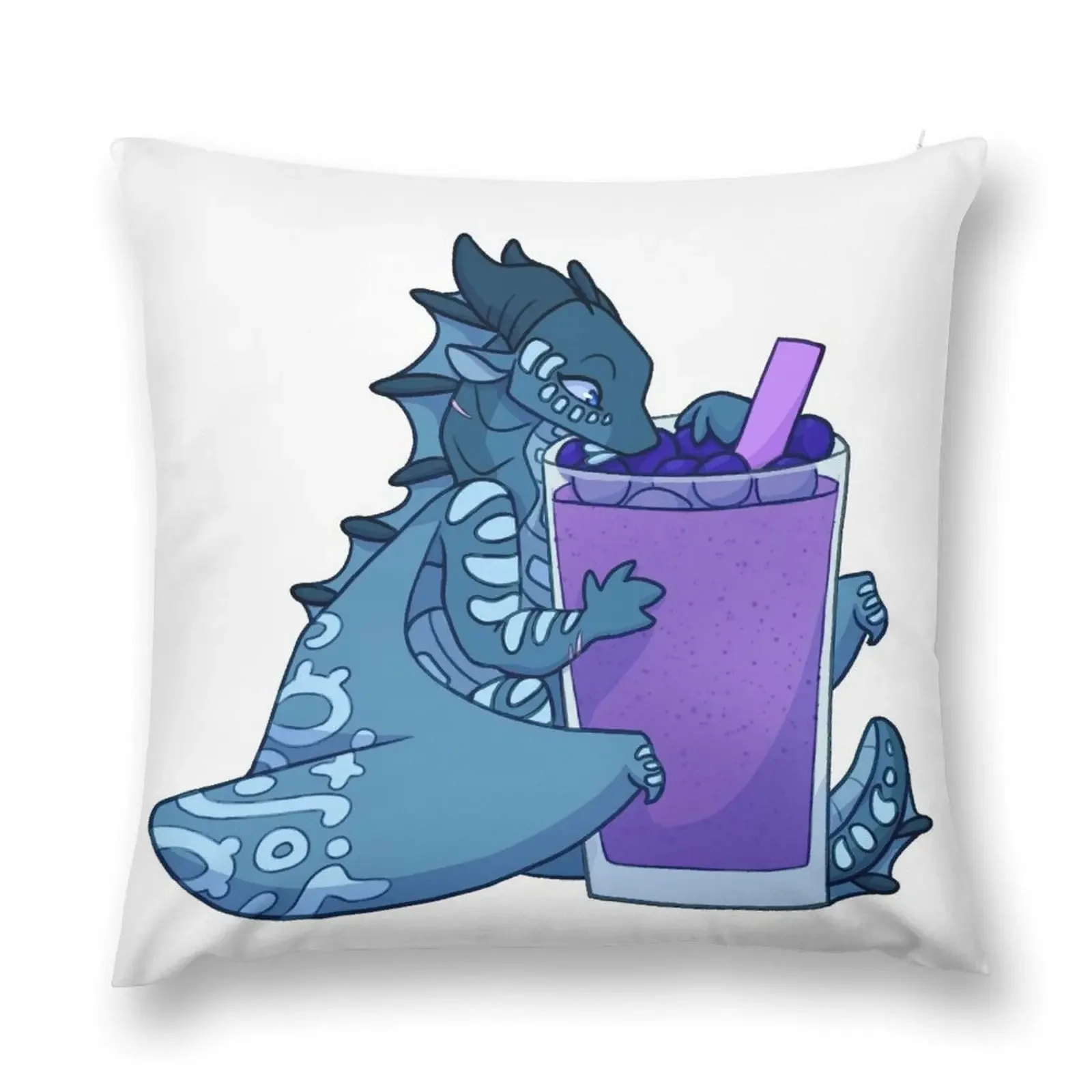 Tsunami with Blueberry Smoothie Throw Pillow Cushions Cushions Home Decor pillow