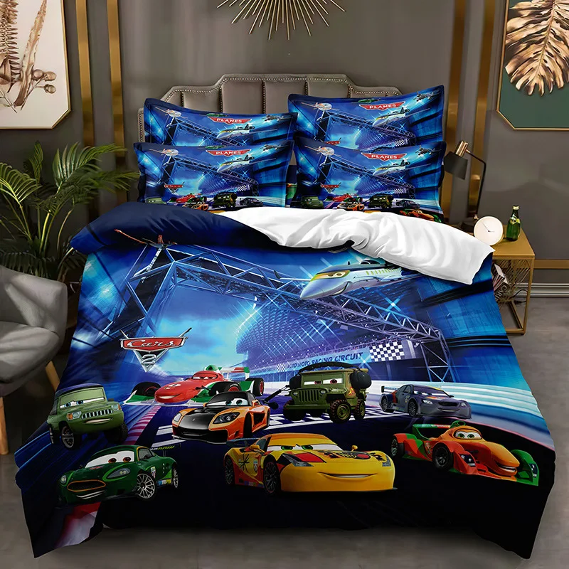 Disney Lightning McQueen Bedding Sets Cartoon Cars Duvet Cover Boy Bedclothes Bed Linen Gift Kids Cars Theme Quilt Cover