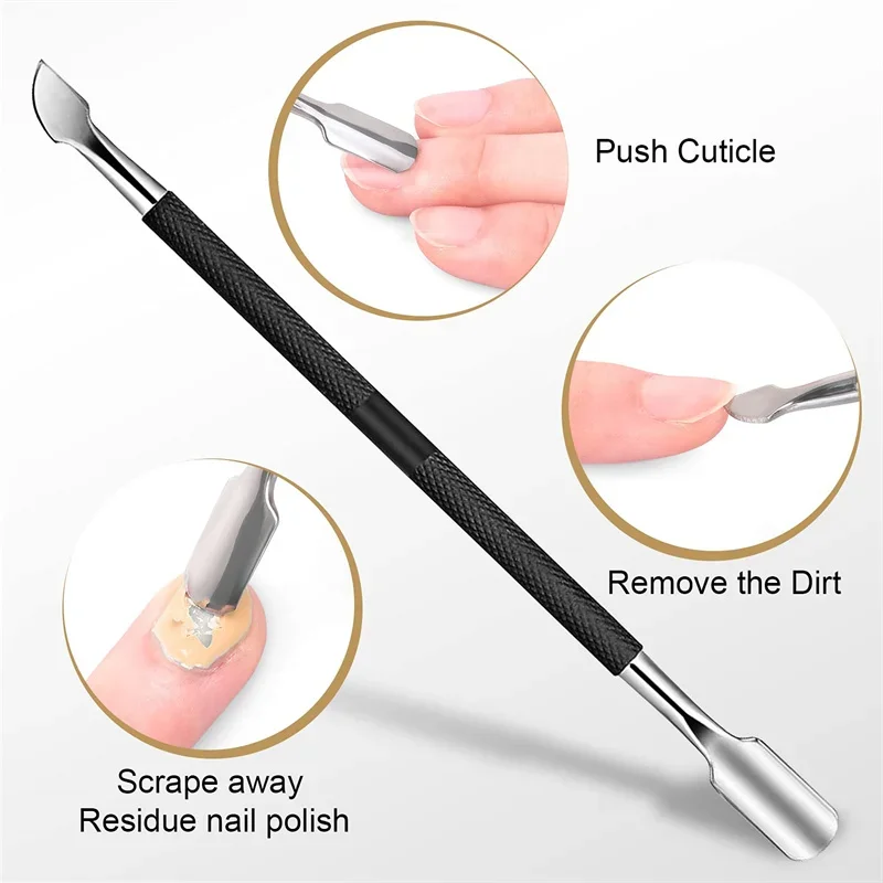 Nailpop Professional Stainless Steel Nail Cutter Scissor Nippers Function Cuticle Pusher Remover Manicure Nail Art Care Tool Kit