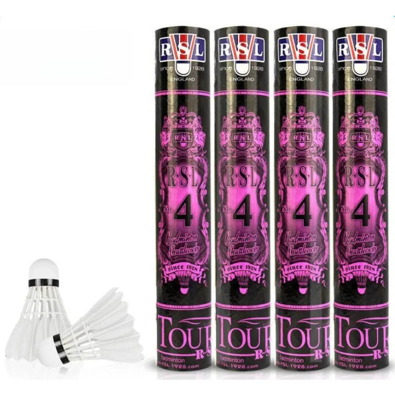 

2026 New For RSL Asia Lion No. 4 Badminton High Quality Duck Feather Good Feel Durable Competition Ball 12 Pieces 77 Speed