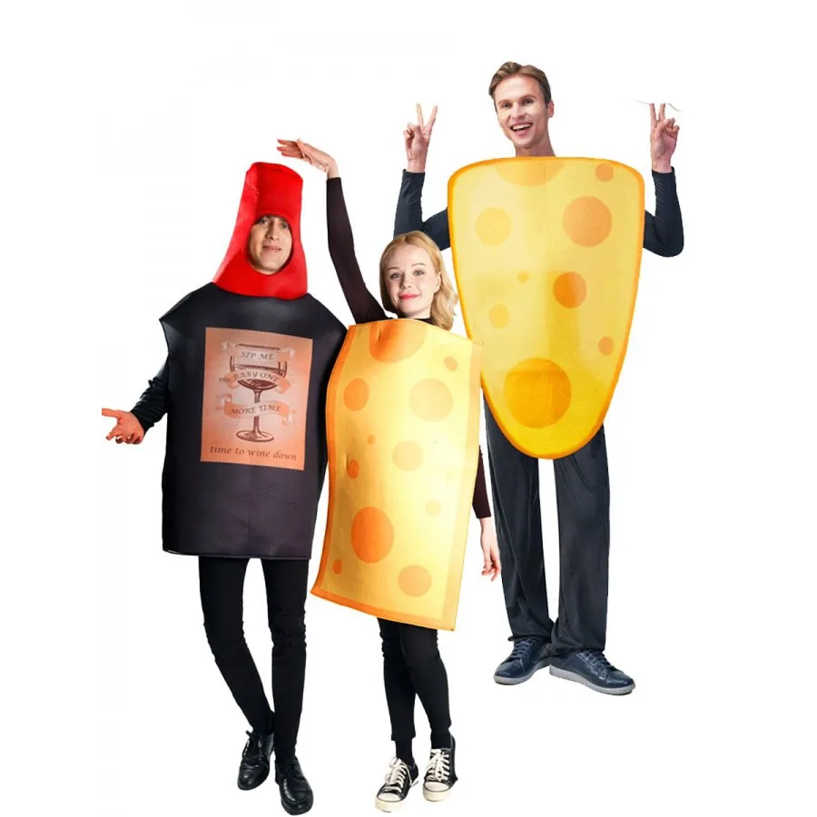 Loween vinho vermelho leite bolo cosplay comida adulto cany reunião anual engraçado palco desempenho roupas traje de palco étnico