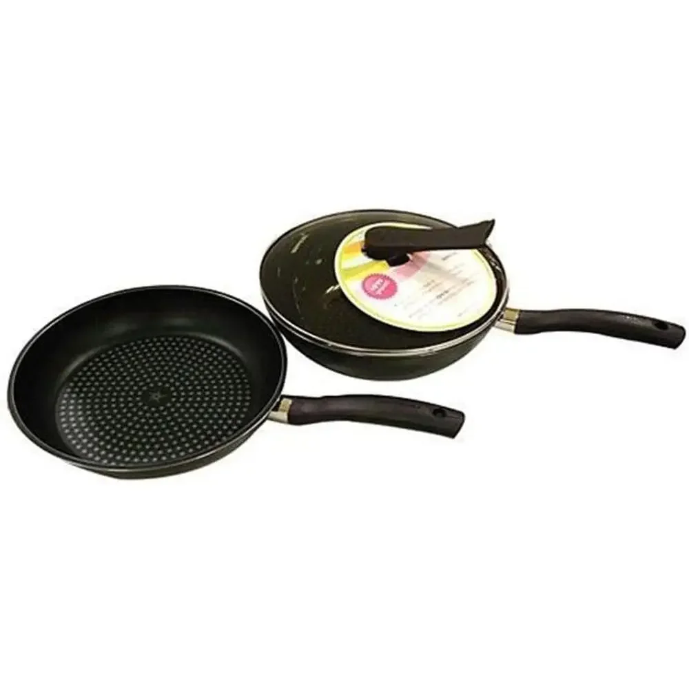 5-Piece Nonstick Pan & Wok Set, 11inch, Diamond Layered, Cookware Collection
