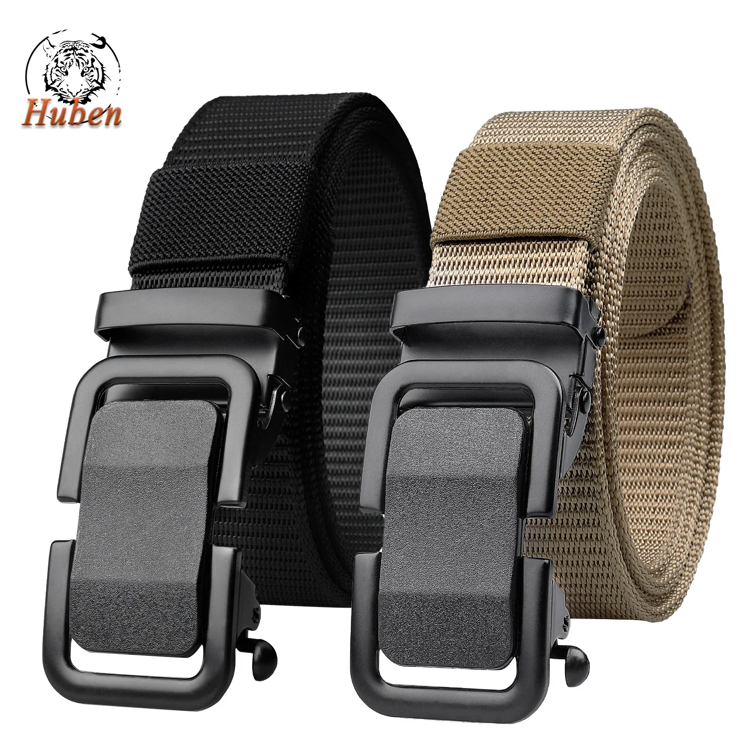 New Toothless Automatic Buckle Belt Imitation Nylon Thickened Woven Belt Men's Outdoor Casual Breathable Belt