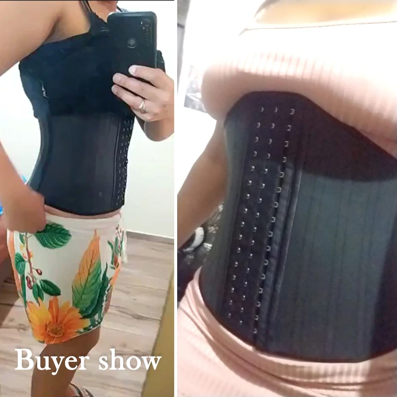 XXS XS Waist Trainer Body Shaper Latex With Steel Waist Shaper Tummy Slimming Stomach Belly Belt Corset Girdles Women Plus Size