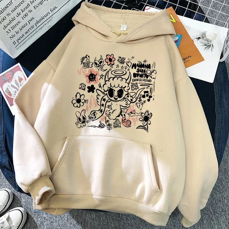 90s Y2k Sweatshirt Woman Hoodie Manana Sera Bonito Bichota Karol G Hoodies Women GraphicTrendy Clothing Streetwear