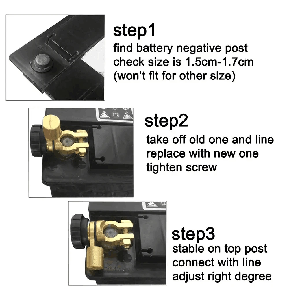 Car Battery Link Terminal Cut Off Switch 12V 24V Rotatable Connection Isolator Switch Within 17mm Batteries