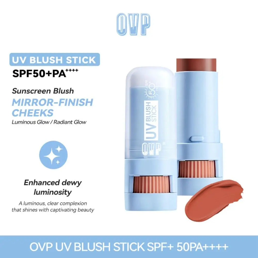 Brightening Blush Stick Contouring Hydrating Sunscreen Blush Watery Glow Long-lasting Wear Cream Blush Stick