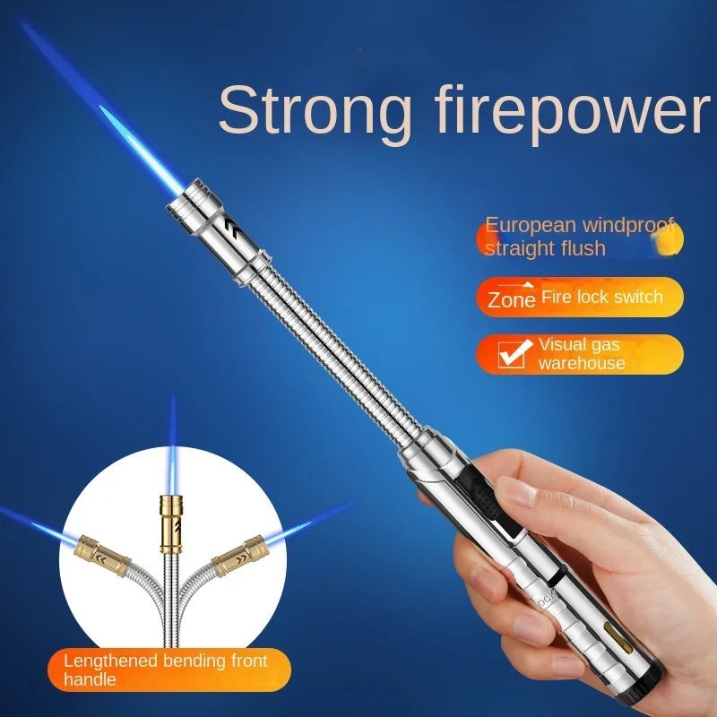 

Gas Cooker Overlength Kitchen Jet Butane Tube Gas Lighter Cigar Windproof Aromatherapy Candle Lighter Outdoor Gadgets for Men