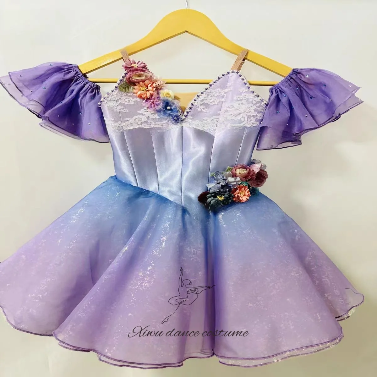 Shuizawa Fairy Variations Ballet Skirt Private Custom Light Purple Blue Gradient Pink Purple Diamond Set Flower Sparkling Pong S