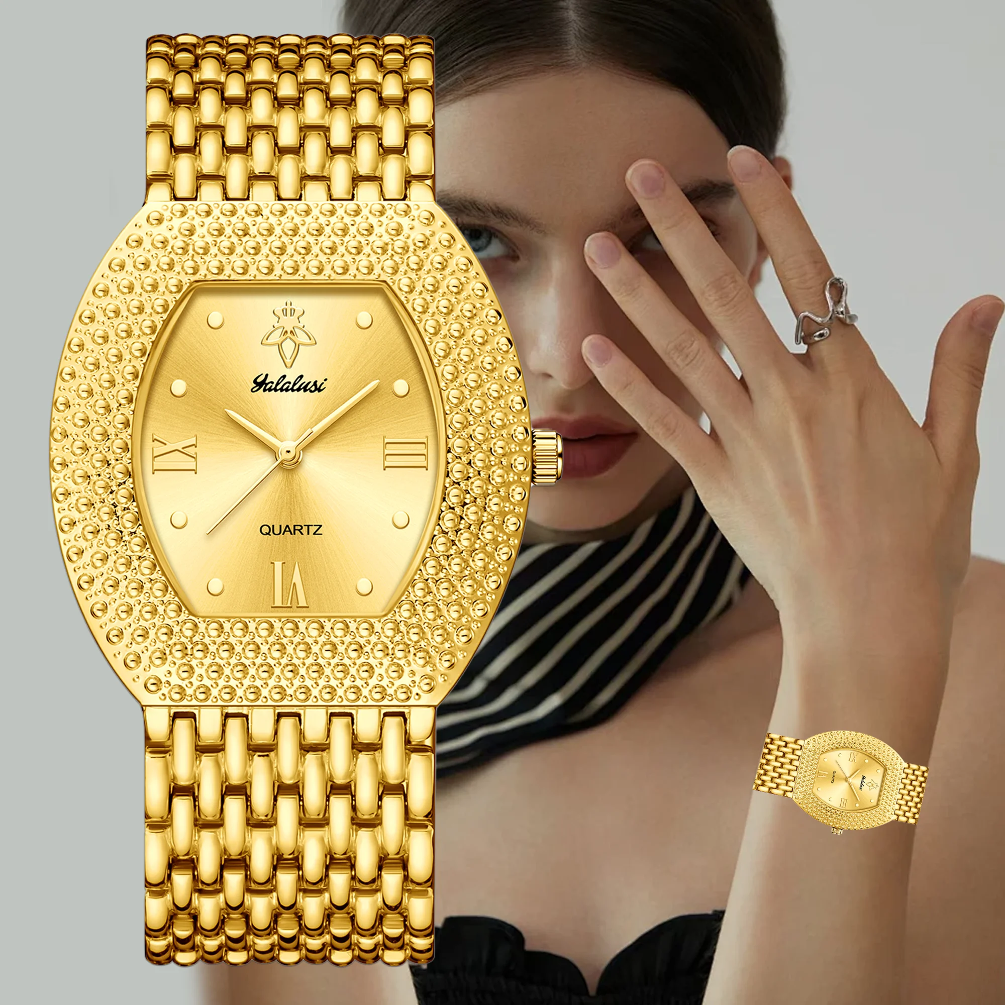 

YaLaLuSi Fashion Waterproof Sport Watch for Men Women 2026 Hot New Gold Luxury Gift Box with Remover Free Shipping