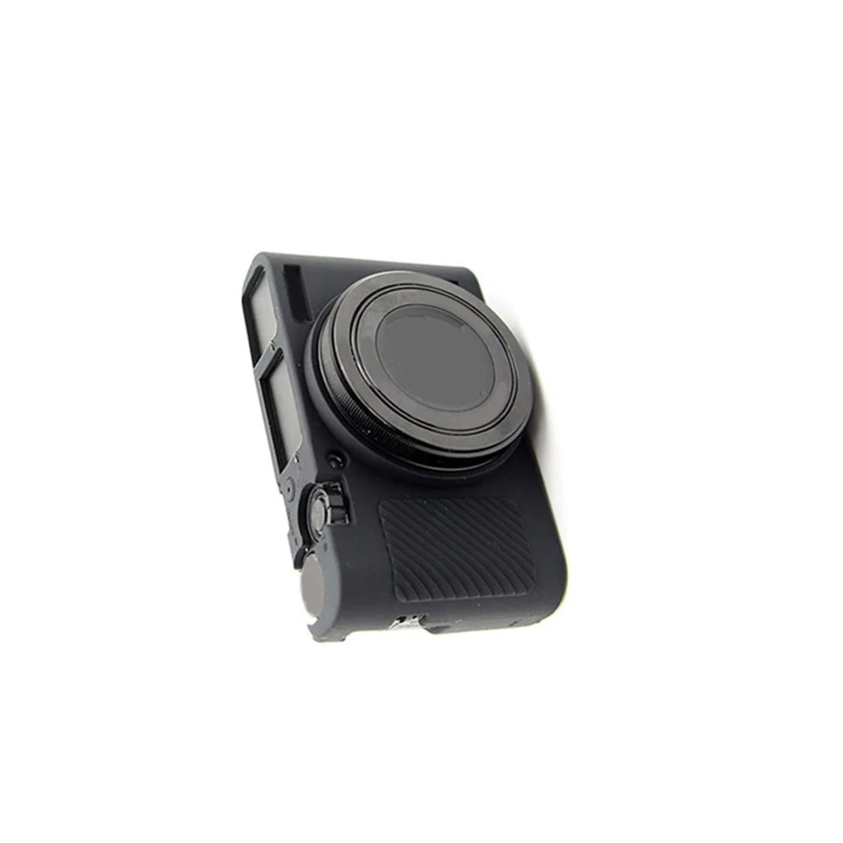 حافظة واقية من السيليكون POSV لهاتف Sony DCS-RX100 Series M3، M4، M5، M6، M7 - غطاء جلدي ناعم ومقاوم للخدش للكاميرا باللون الأسود