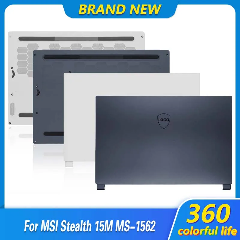 

Original New For MSI Stealth 15M MS-1562 Laptop LCD Screen Back Cover Lower Bottom Case Rear Lid Top Case 15.6 Inch Blue White