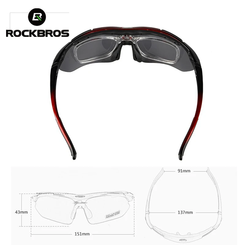 ROCKBROS Cycling Polarized Glasses Men Sports Sunglasses Road MTB Mountain Bike Bicycle Riding Protection Goggles Eyewear 5 Lens