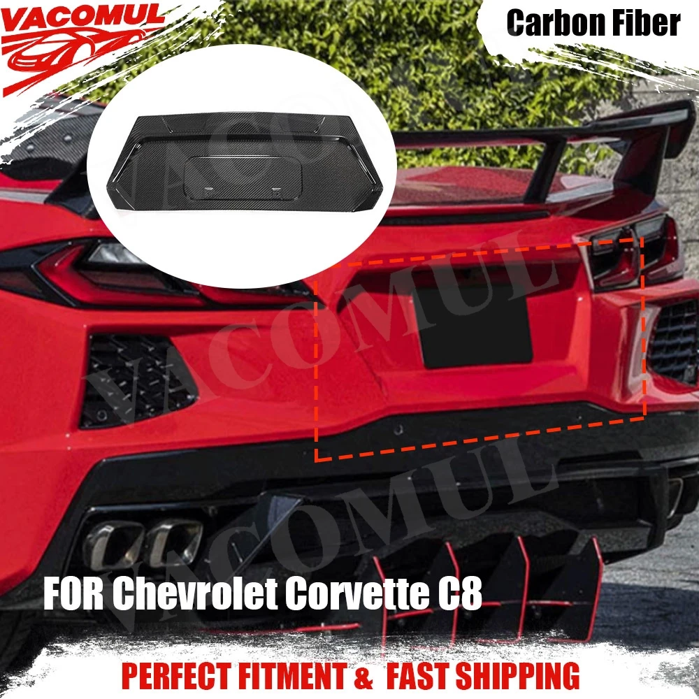 

VACOMUL Carbon Fiber License Plate Frame Accessories for Chevrolet Corvette C8 2020-2021 Car Front Rear License Plate Frame