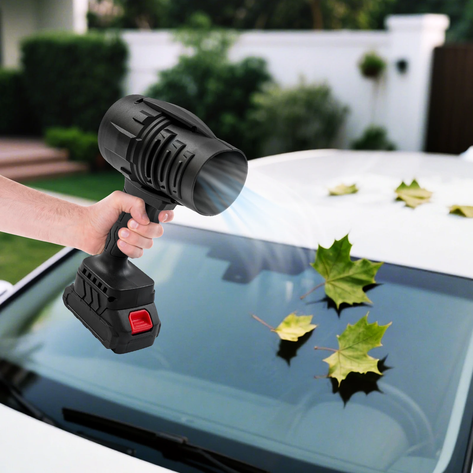 

Ручной беспроводной вентилятор для листьев, 25000 об/мин, портативный вентилятор 21 В с аккумуляторами для выдувания снега, газона, сада, двора, очистки листьев