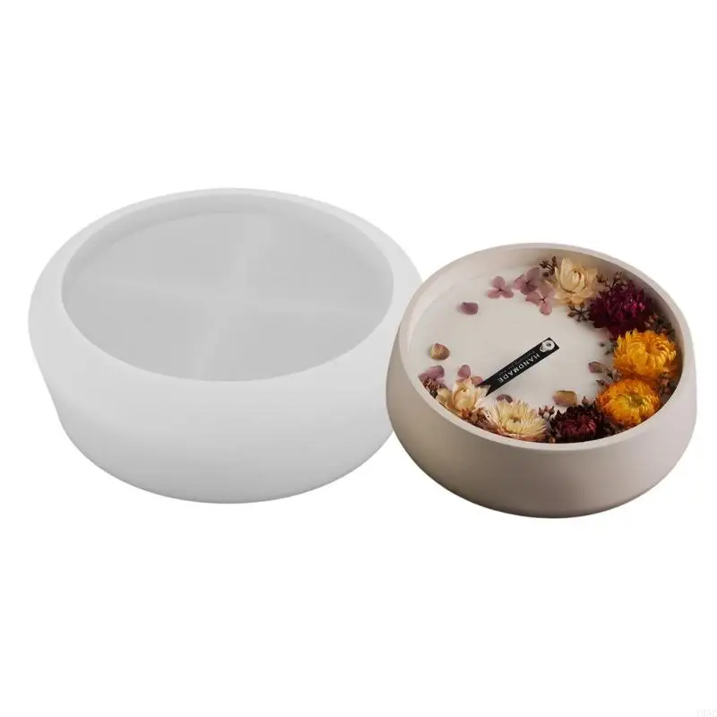 195C Round Sturdy Silicone Tray Mould for Resin Castes Craft Supplies Dishes Mould for Jewelry Making and Coasters Creation