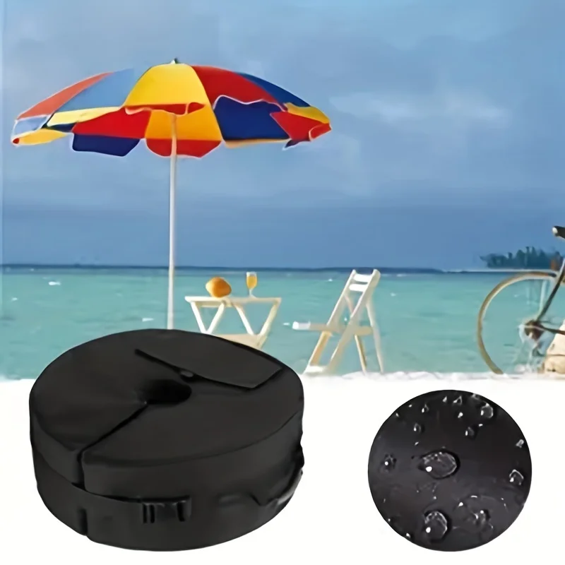 1 Pcs Umbrella Weight Sand Bag Round Umbrella Base Weight with Side Slot Opening Heavy Duty r Outdoor Grill Deck Protector,BBQ M