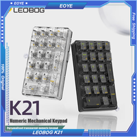 LEOBOG K21 Transparent Numeric Keypad Wireless Triple Mode Mechanical Customized Pad Hot Swap Bluetooth Kit Keyboard Accounting