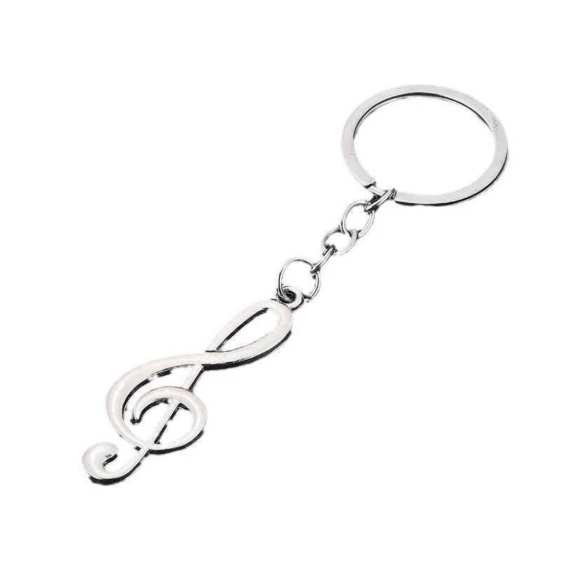 Musical Note Keychain Metal Luxury Car Key Ring Music Symbol Bag Pendant Keychain For Man Women Gift Jewelry