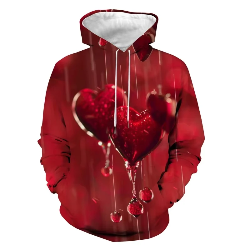 

Valentine's Day Couple 3D Printed Hoodies Casual Harajuku Streetwear Men Women Kid Pullover Sweatshirts