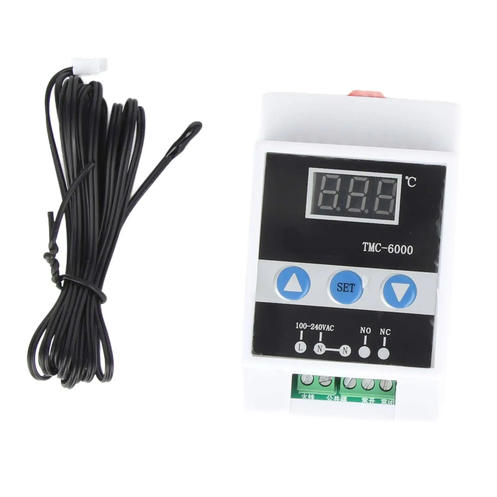 

Digital Thermostat Temperature Regulator Control TMC6000 AC110240V DIN Mount Temperature Controller