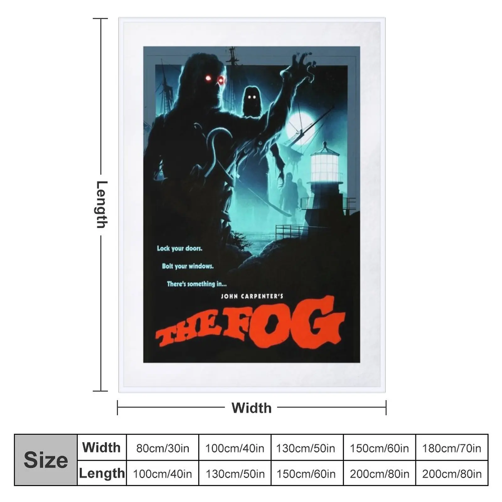 When The Fog Rolls In... The Terror Begins! Throw Blanket Custom Blankets For Bed Flannels Giant Sofa Blankets