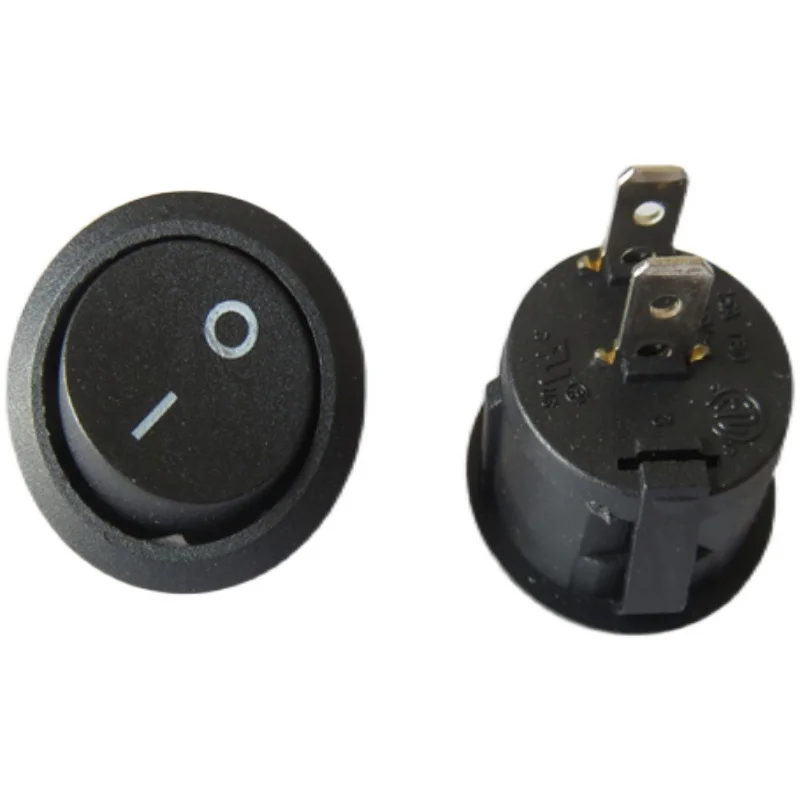 

20 шт. AC 250 В 3A ВКЛ-ВЫКЛ ввод/вывод SPST 2-контактный защелкивающийся круглый кулисный переключатель для лодки