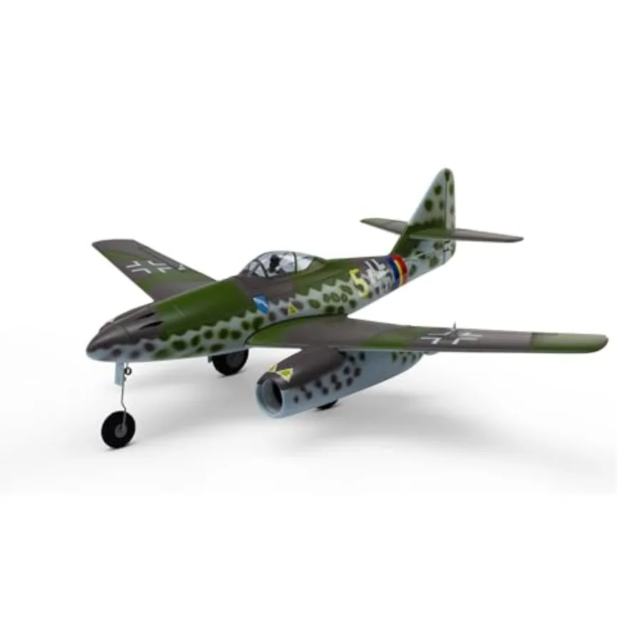 UMX Me 262 EDF BNF Basic EFLU31050 RC Warbird Airplanes for outdoor flying, lightweight EPO foam, gray camouflage, ultra-respon