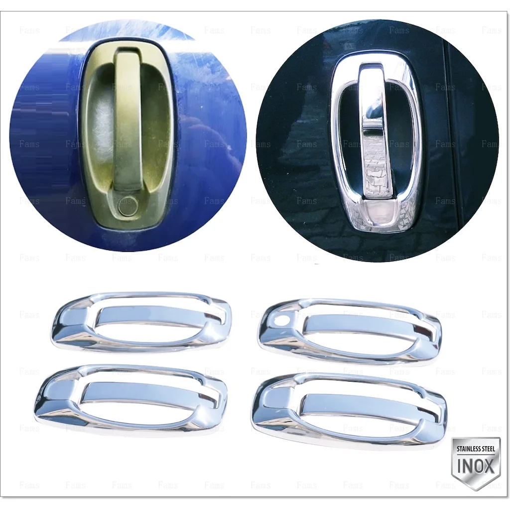 For Fiat Fiorino 2010-2021 Door Handle Stainless Chrome Stainless Steel Fully Compatible High Quality Professional