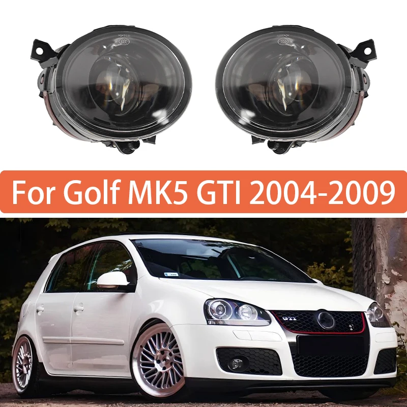 Pair Fog Lamp For VW Golf MK5 GTI 2004 2005 2006 2007 2008 2009 Front Bumper Anti Fog Light With Lens 1T0941699D 1T0941700D
