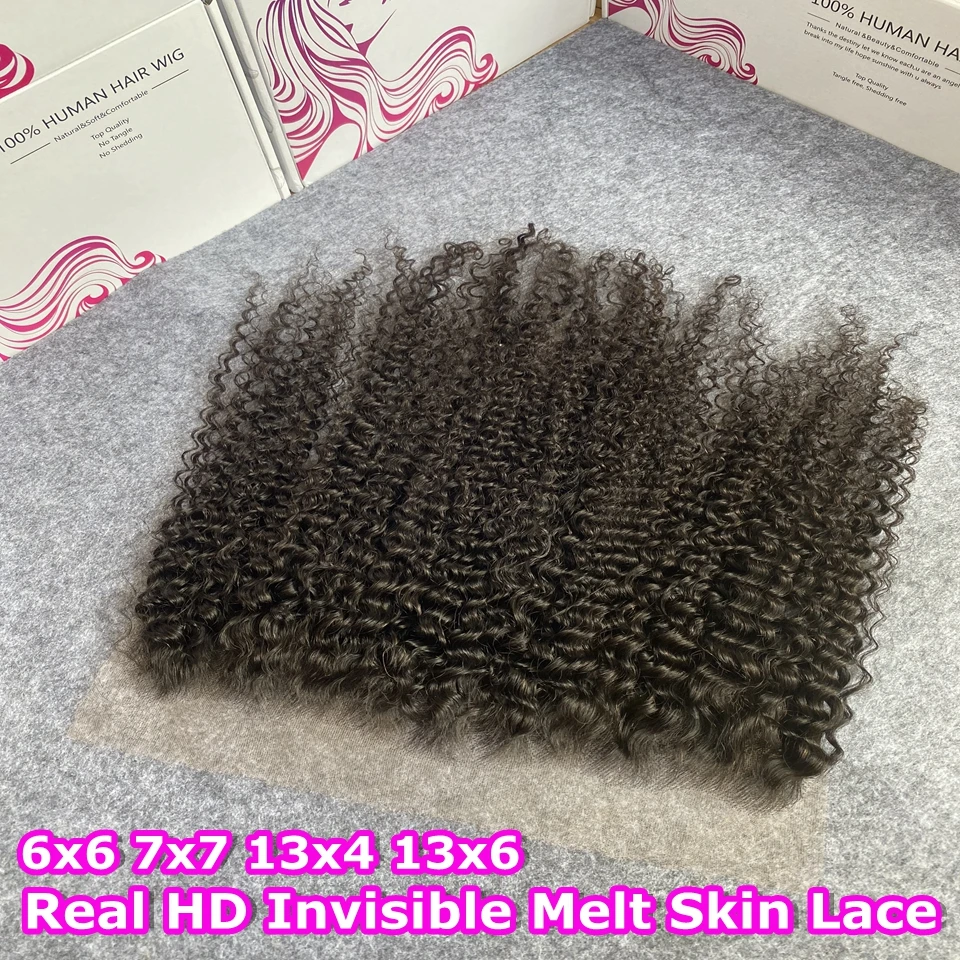 

SKINLIKE Water Wave 13x6 HD Lace Frontal Only Curly Invisible HD Lace Frontal 5x5 6x6 7x7 HD Lace Closure Pre Plucked for Women