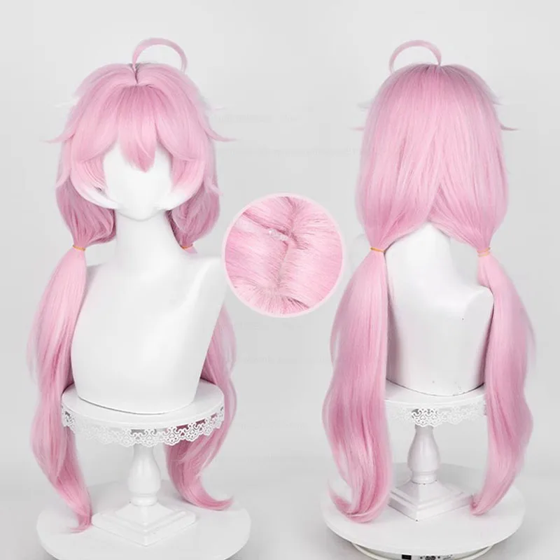 Encore Cosplay Wig Long Hair Pink White Highlights Wig Cosplay Anime  Wigs Heat Resistant Synthetic Wigs+Wig Cap