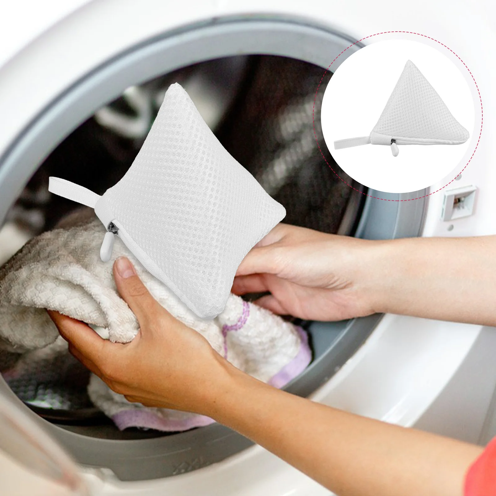 

3Pcs Mesh Laundry Wash Bags Zippered Polyester Socks Underwear Lingerie Washing Machine Protective Bags