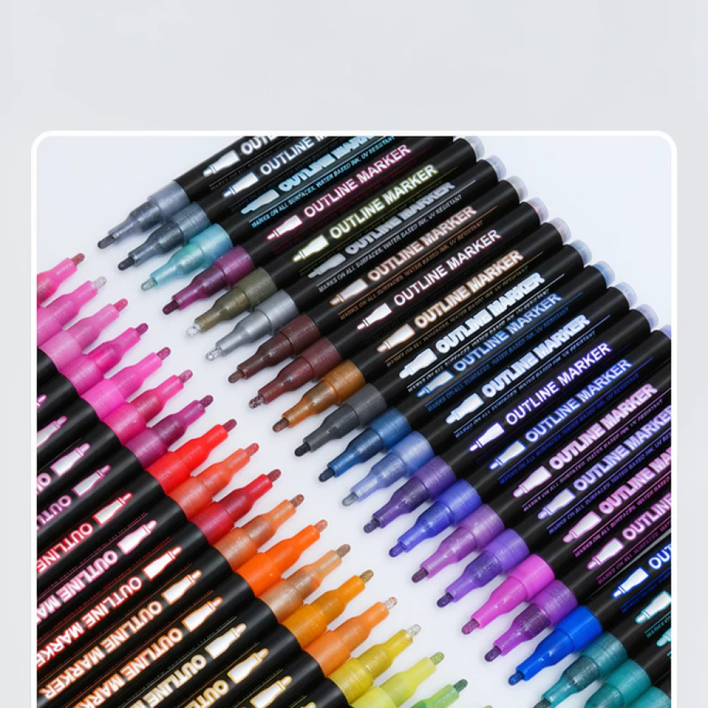 Metallic Outline Markers Doubl - Art Craft Stationery review and price