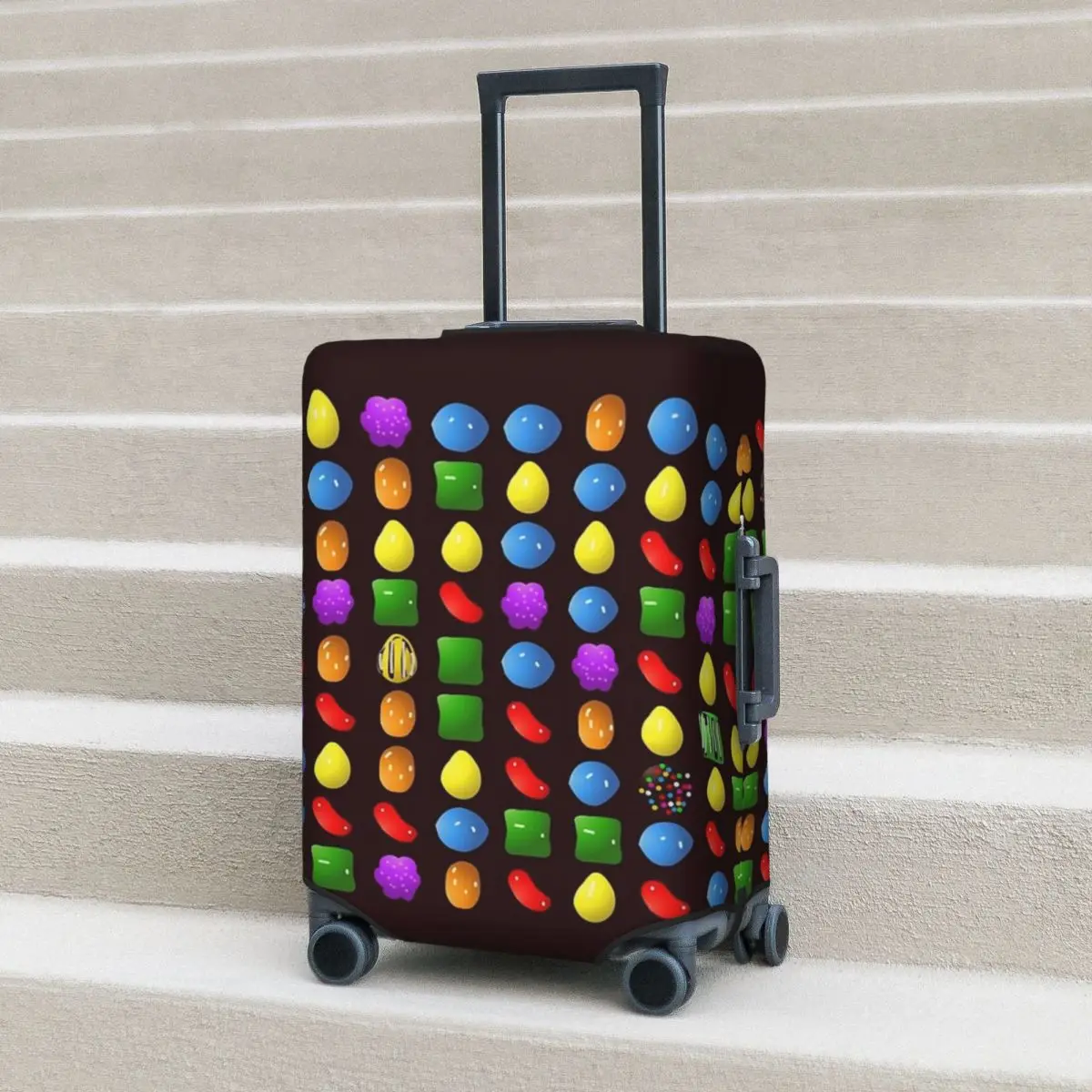 

New Candy Crush Saga Suitcase Cover Protection Elastic Travel Luggage Protector Covers for 18-32 Inch
