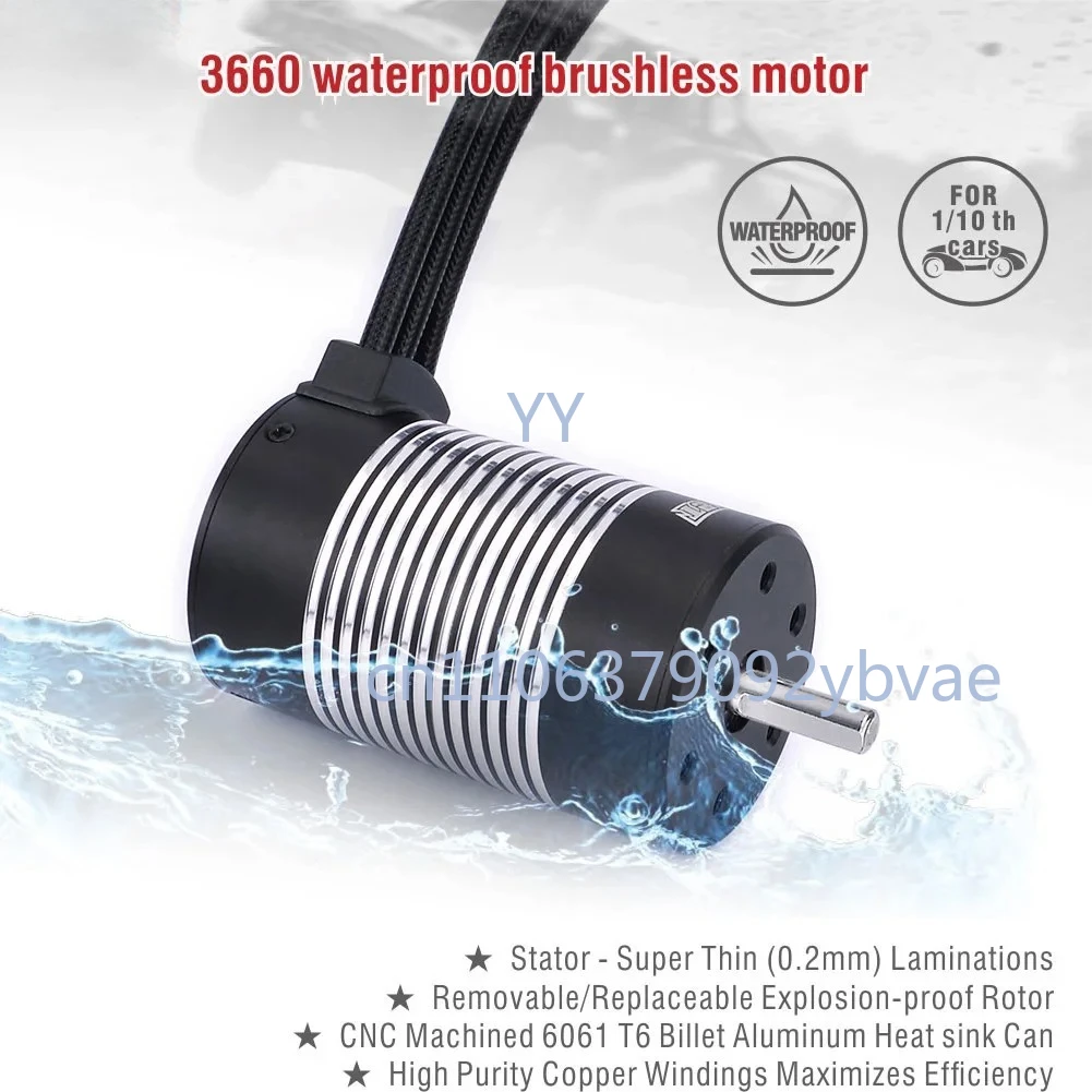 

3650 Waterproof Brushless Motor Multiple KV Optional For RC Car Boat Model Parts