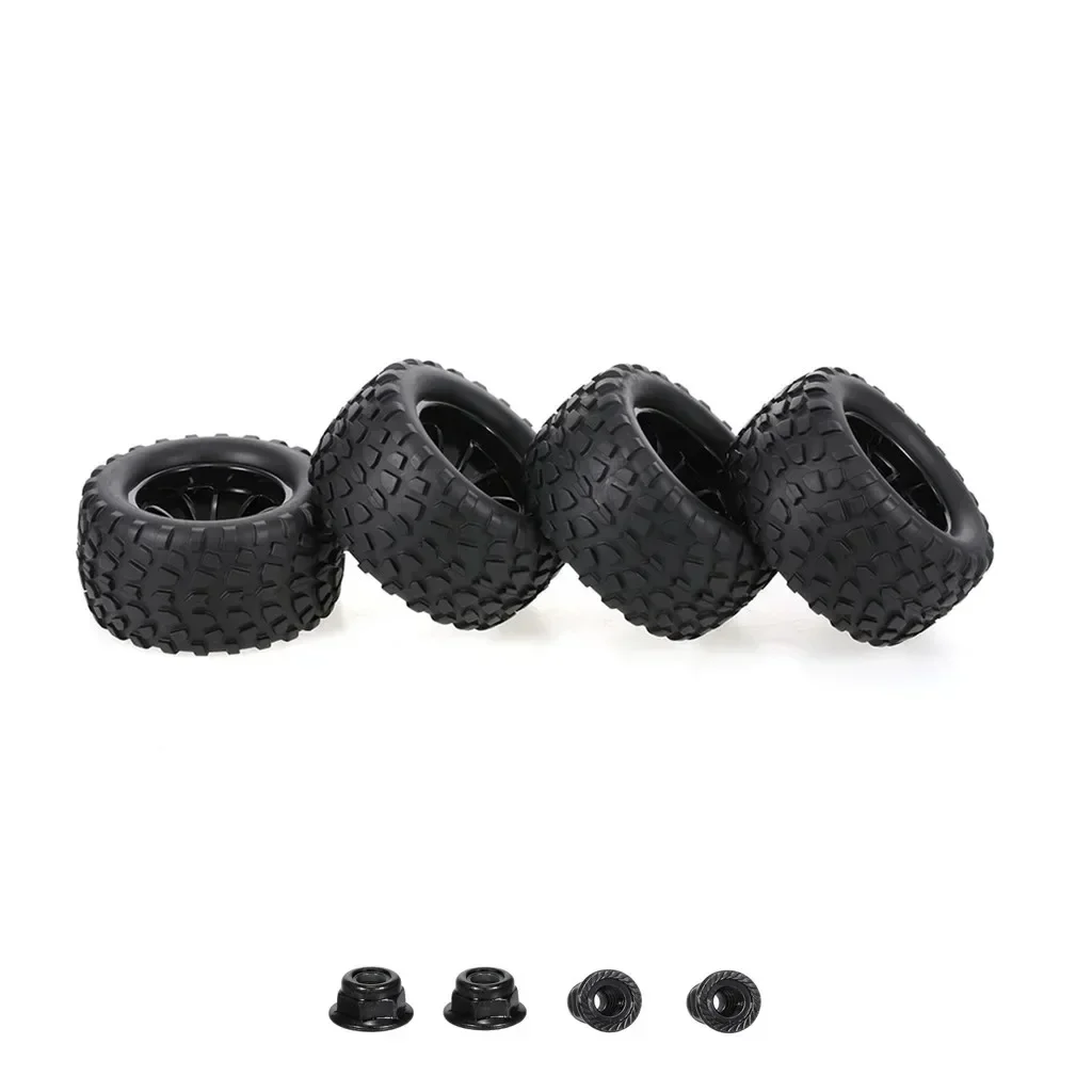 Pneus et jantes en caoutchouc RC Monster Truck, 125mm, 12mm Hex avec nylon, verrouillage 4mm, kg pour Trxs HimPain HSP Gardens I Redcat, 1/10, 4 pièces