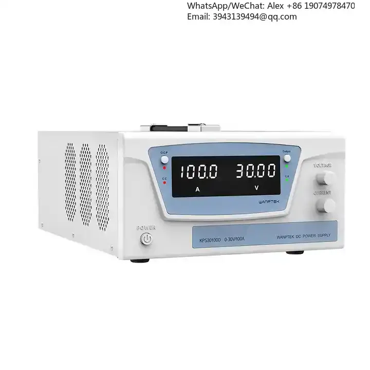 

Источник питания постоянного тока WANPTEK KPS30100D для промышленного использования, для испытаний на долговечность производственных линий, регулируемый 0-30В 0-100А, для зарядки аккумуляторов, верстак