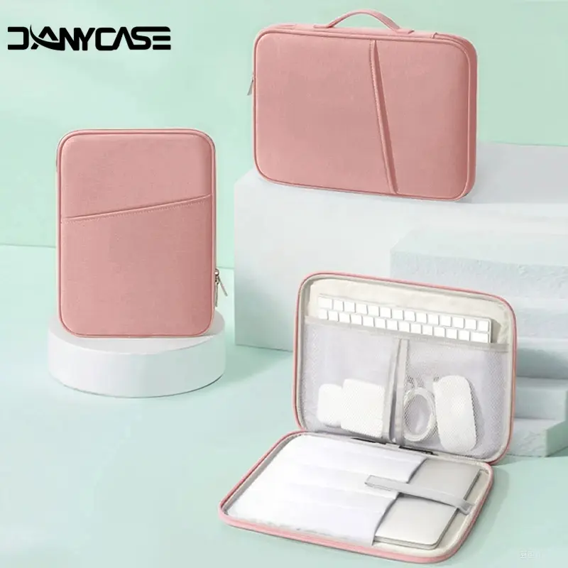 Bolsa para laptop para tablet de 11 a 13 polegadas, capa protetora acolchoada para transporte, adequada para ipad, macbook, xiaomi, asus, huawei, lenovo