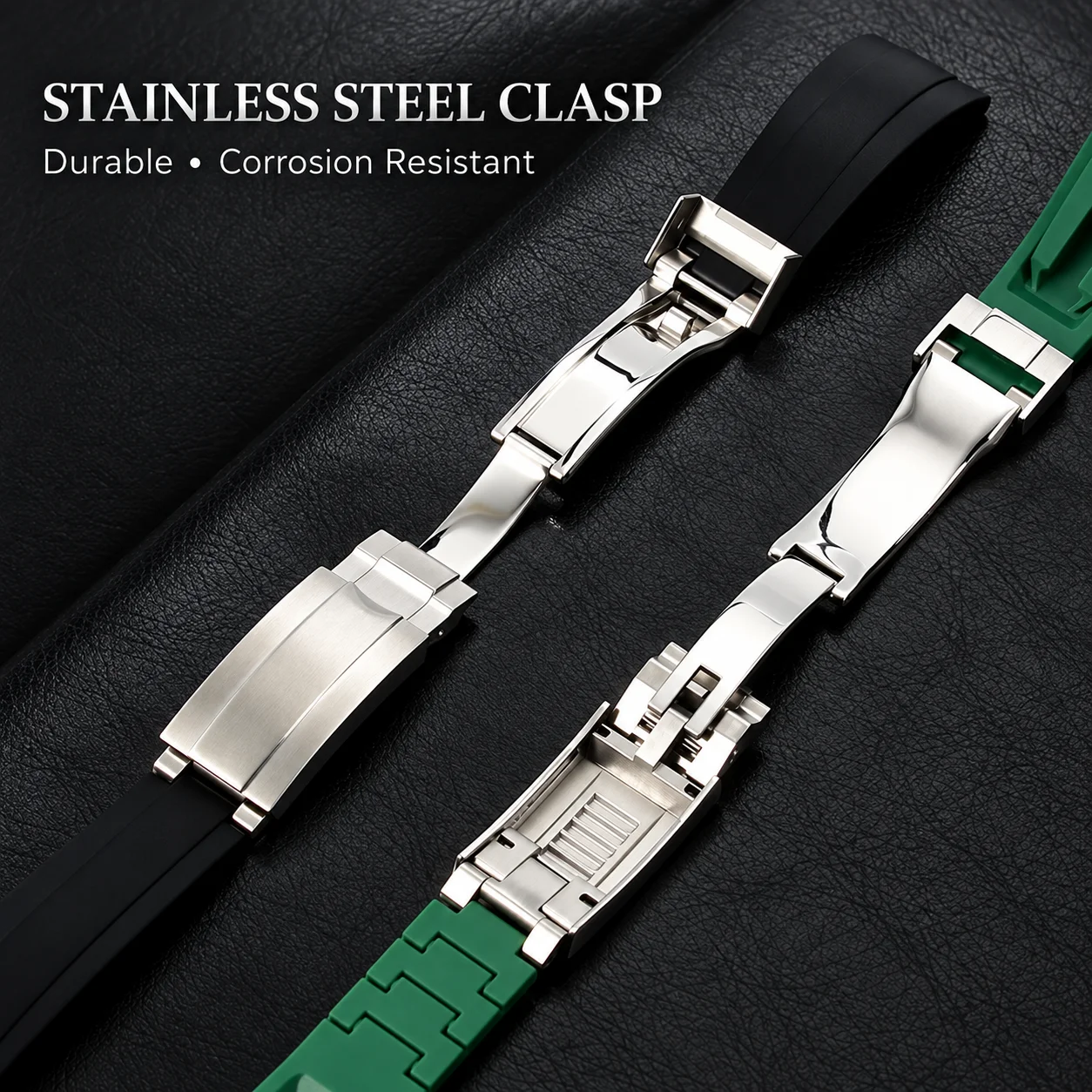 20mm For Rolex DAYTONA SUBMARINER GMT Yacht-Master Strap Diving Bracelet Rubber Silicone Watchband Fine-tuning Buckle